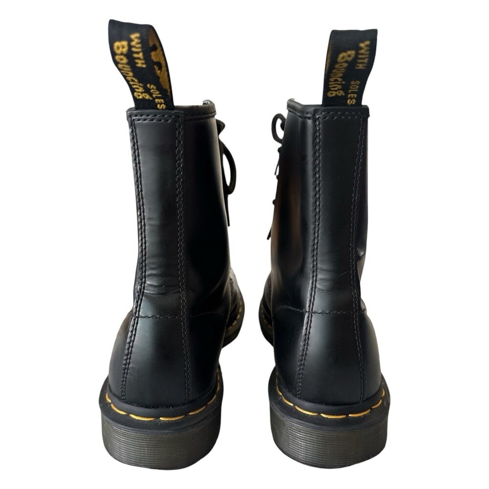 Dr. Martens 1460 Black Smooth Leather Lace Up Combat Boots Women’s US 8 EU 39 - Picture 6 of 9